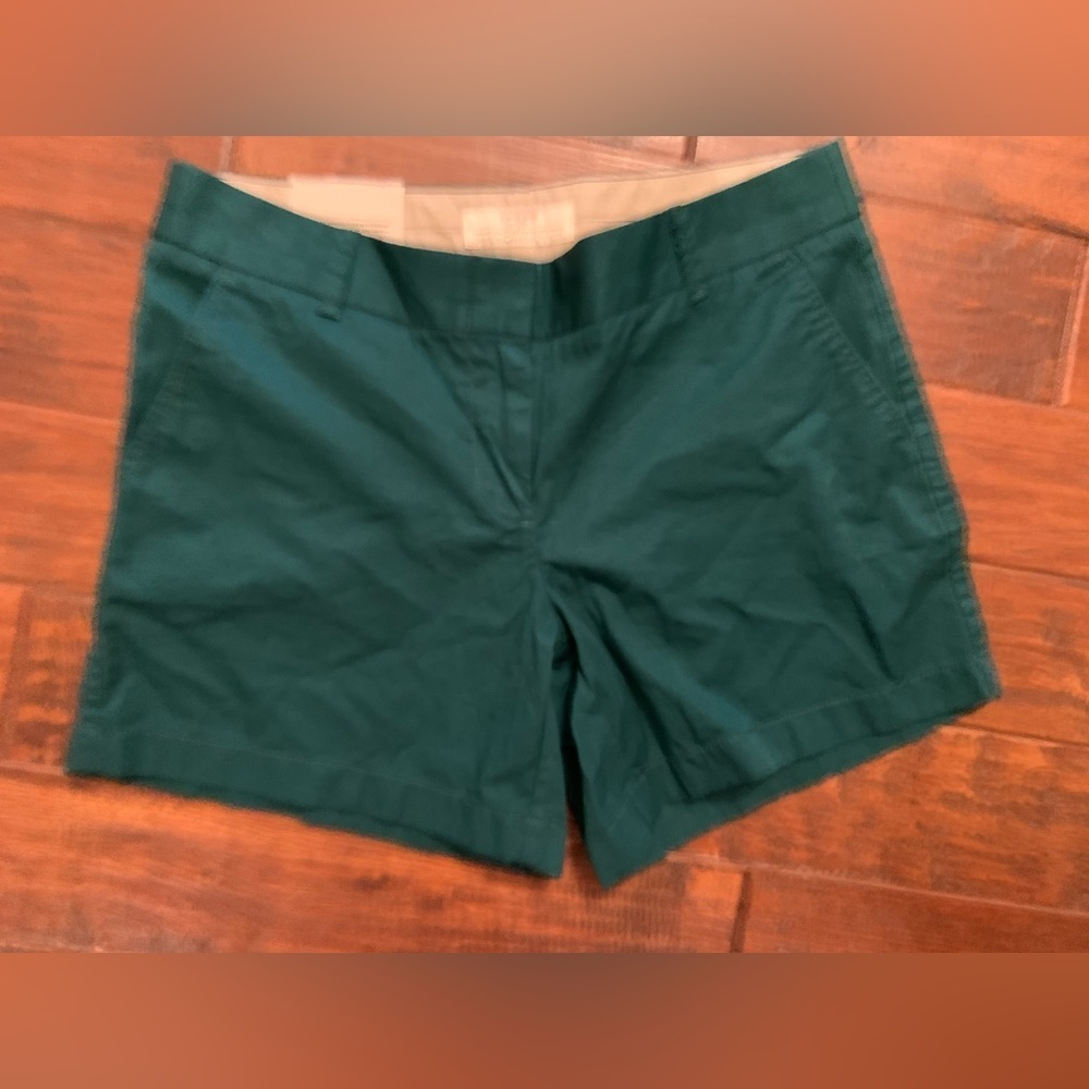 J. Crew Chino City Fit Teal 5” Inseam Shorts NWT - SZ 6